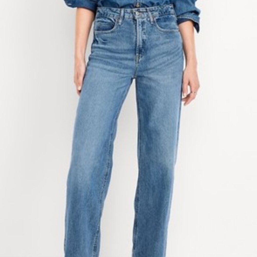 LIKE NEW! Old Navy Extra High-Waisted Wide-Leg Jeans